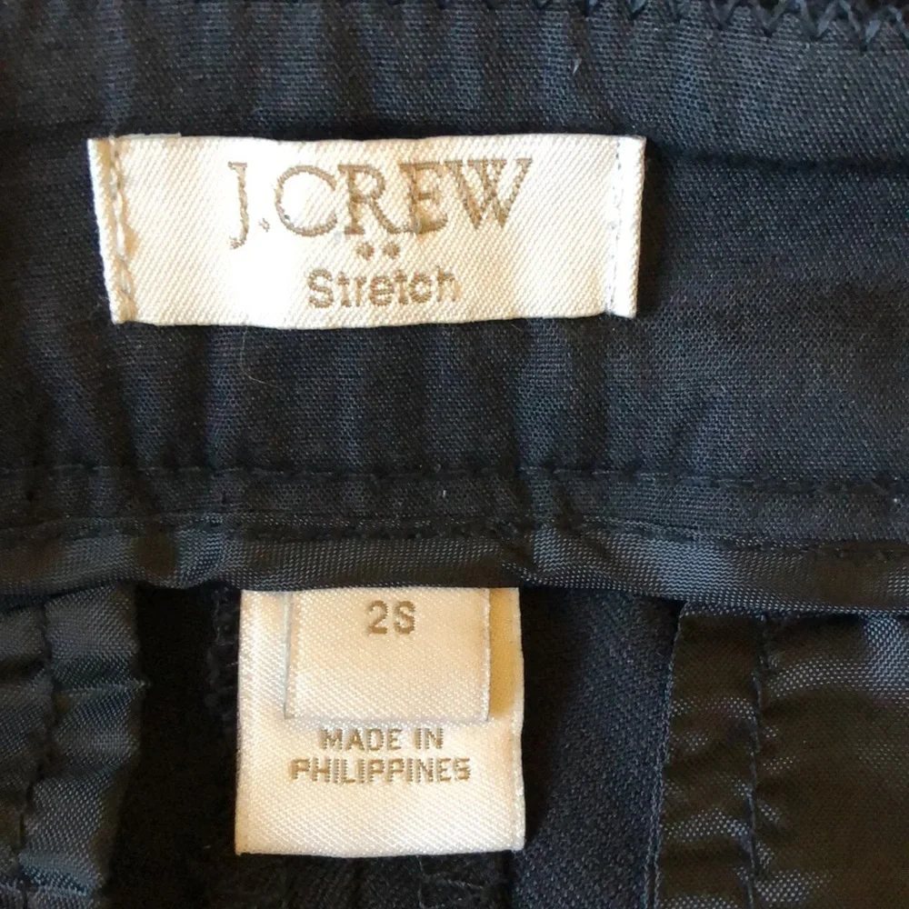 J. Crew black cotton blend dress pants size 2S
